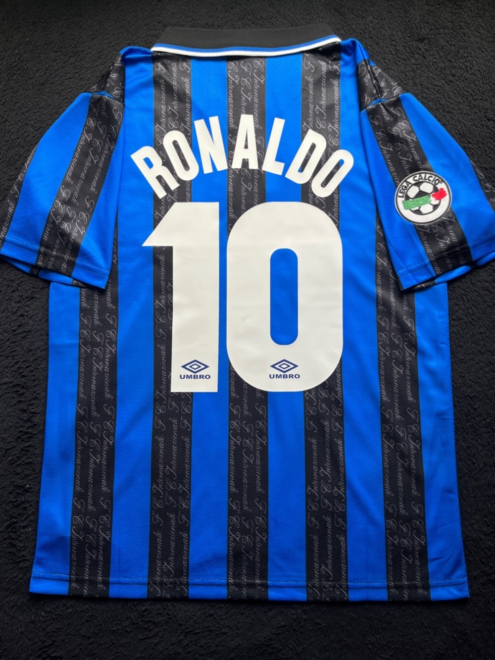 Ronaldo #10 Inter Milan 1997/1998 Retro Soccer Jersey Blue Retro
